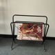 Vintage magazine rack 70s brass