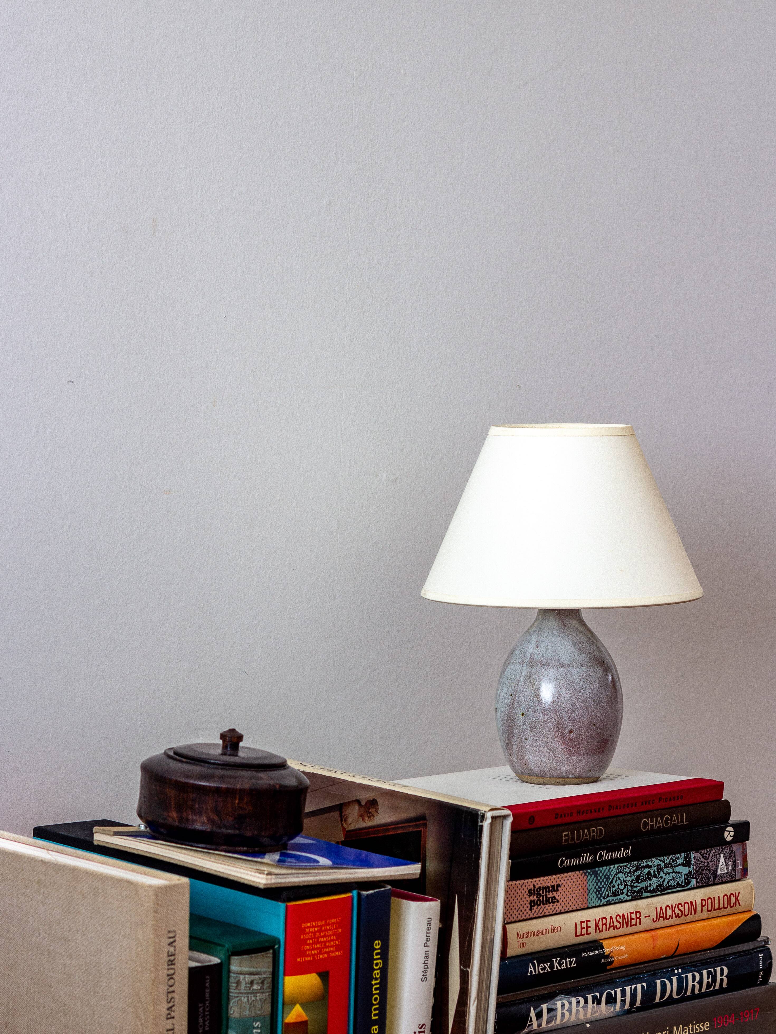 Set of two small glazed stoneware lamp bases – 1960s