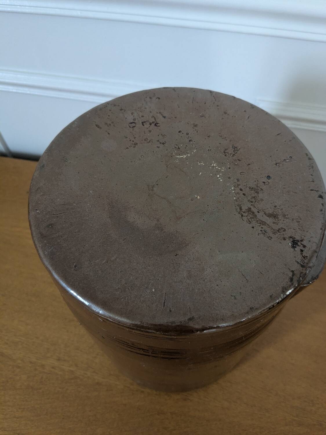 Large ancient stoneware pot