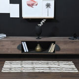 Flat vintage kilim hallway rug