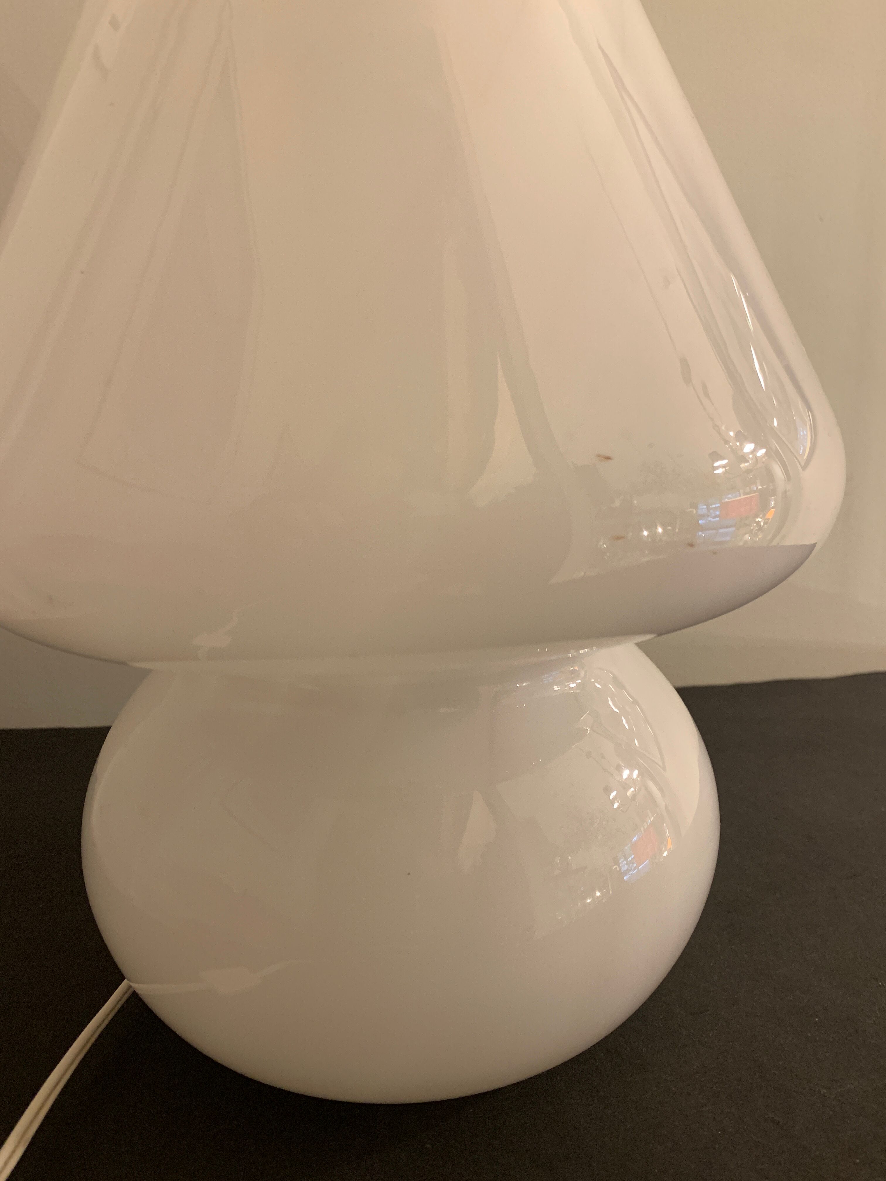 Murano glass mushroom lamp, Swirl by Gino Vistosi, 1970