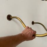 Pair of vintage brass wall lights, France 1970