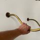 Pair of vintage brass wall lights, France 1970