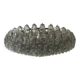 Plafonnier contemporain moderne gris "Poliedri" en verre de Murano par Simoeng