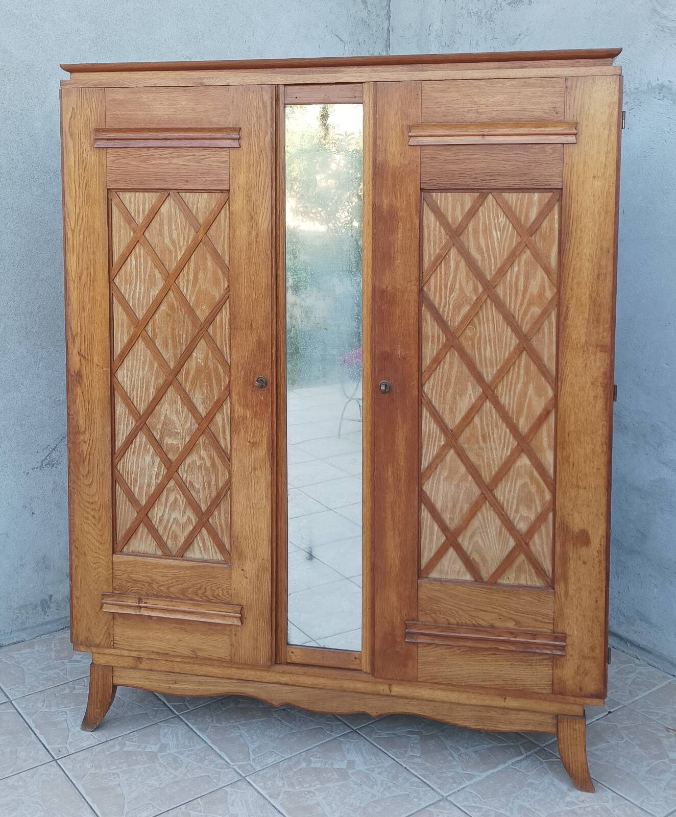 Vintage oak wardrobe