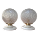Pair of vintage globe wall lights