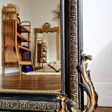 Old mirror Napoleon III black and gold