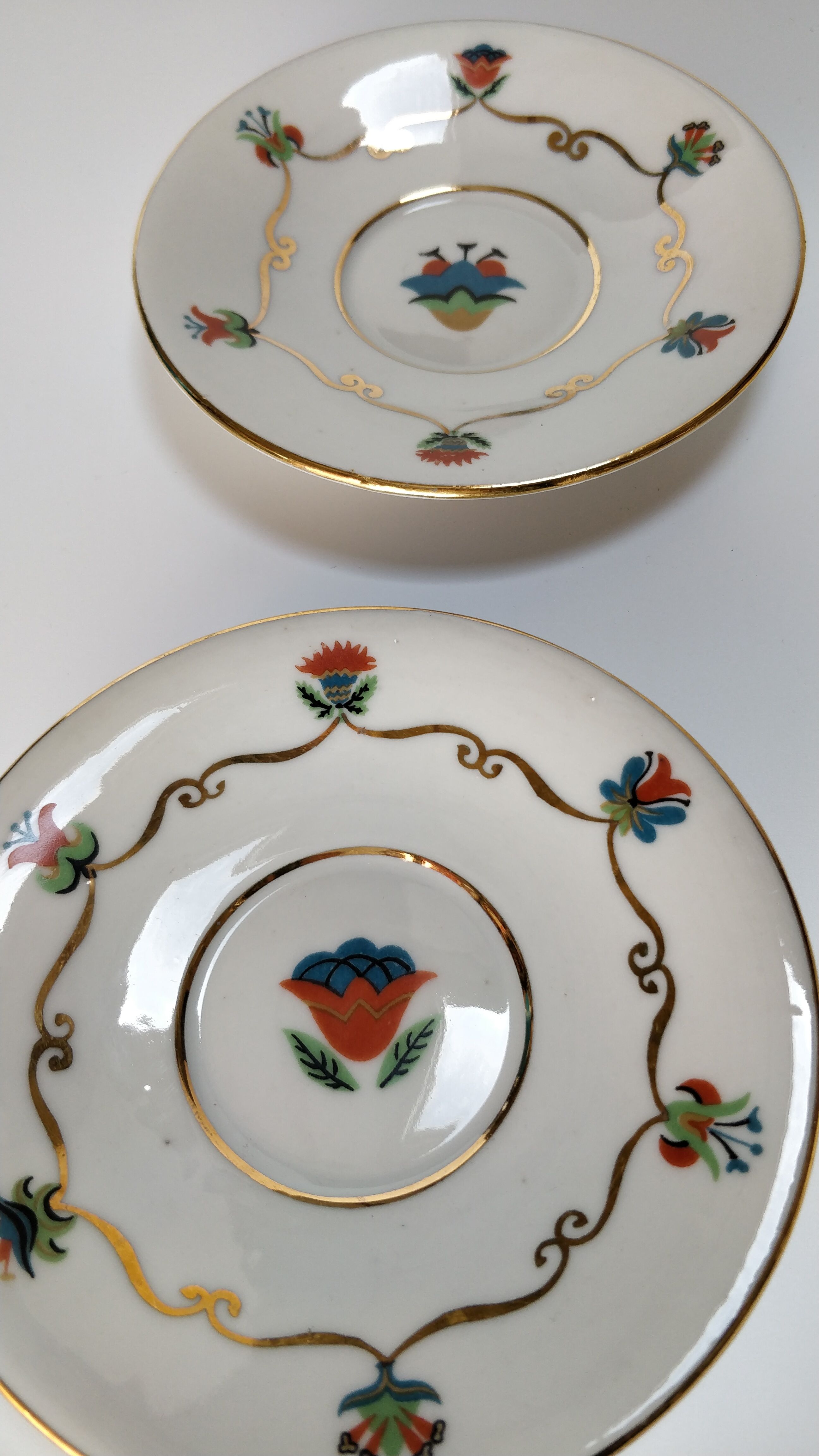 Art Deco Snake Porcelain Coffee Cups