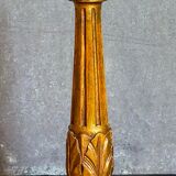 Lamp foot turned carved antique patina