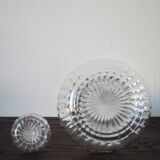 Scrolled glass wine decanter