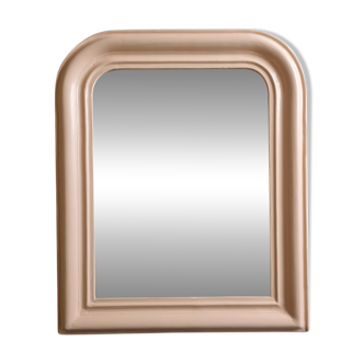 Miroir à poser vintage de style Louis Philippe abricot 53 cm x 45 cm