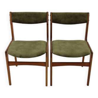 1960s Pair of  Danish Teak Dining Chairs, Restored