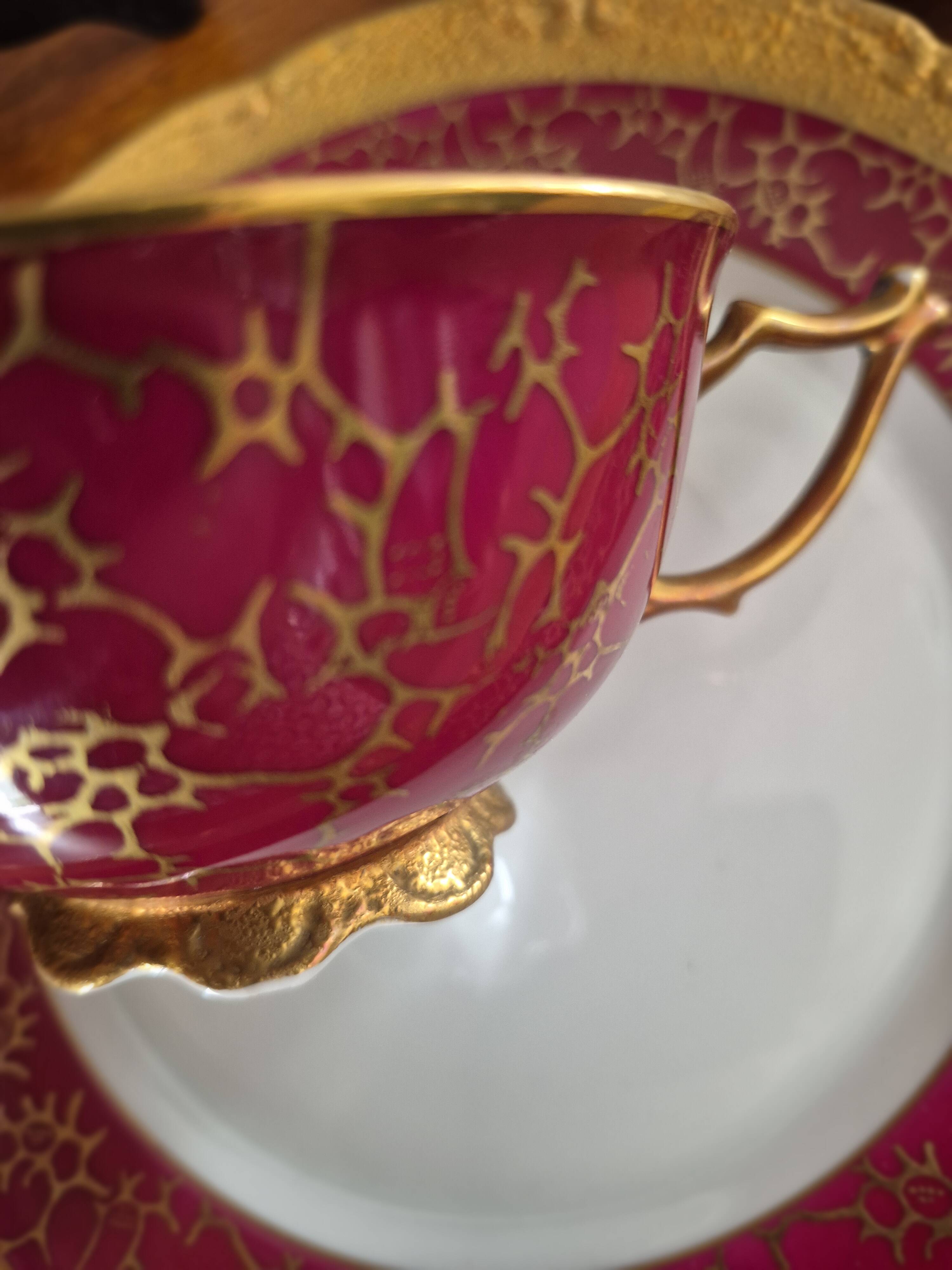 Cup and plate porcelain Graff Von Henneberg Germany vintage