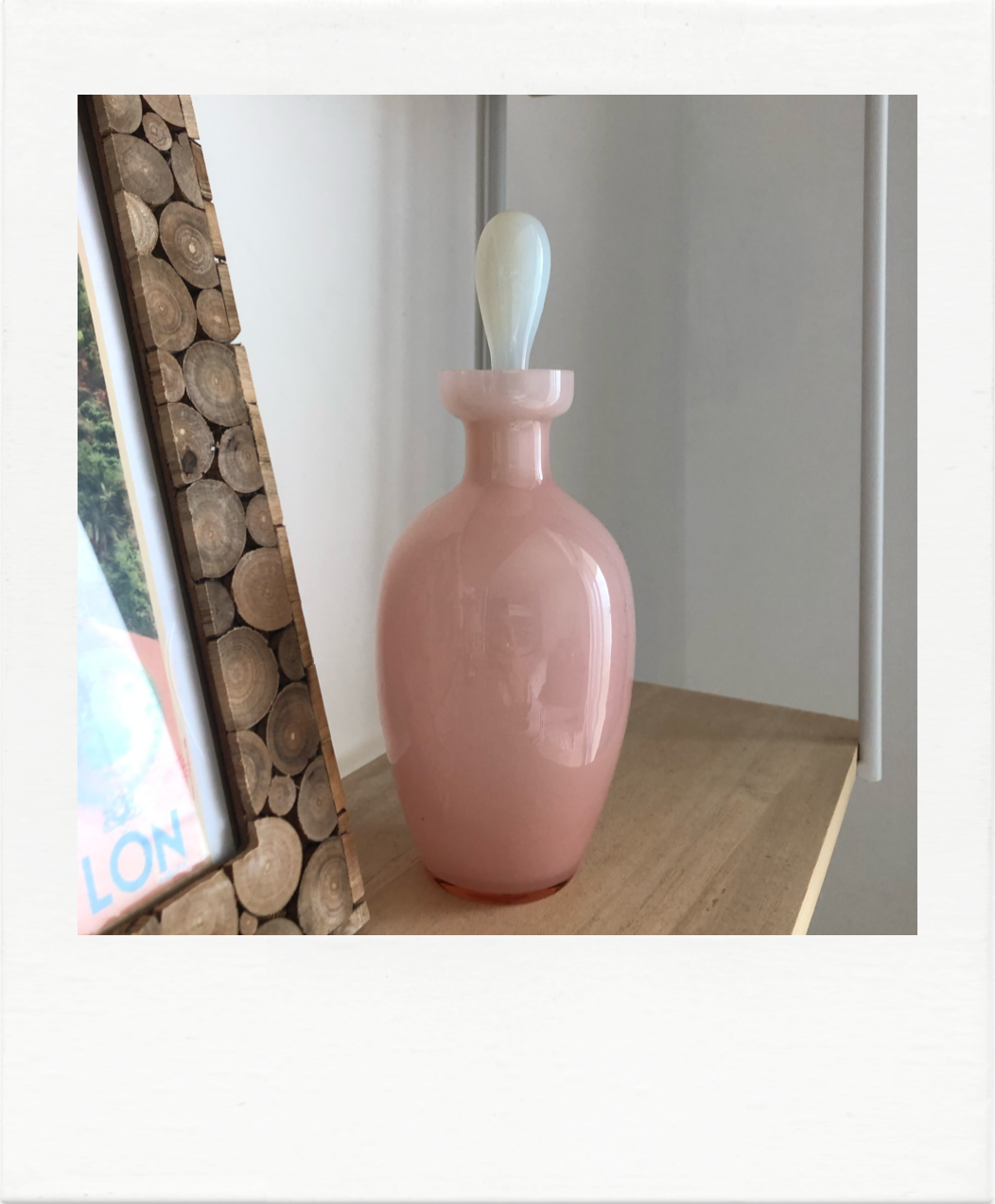 Opaline pink bottle