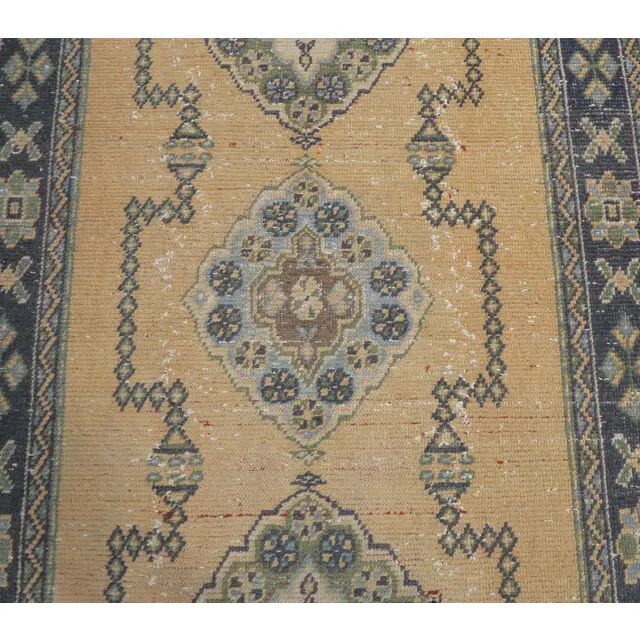 Vintage Turkish Hand-Knotted Runner Rug 133x322