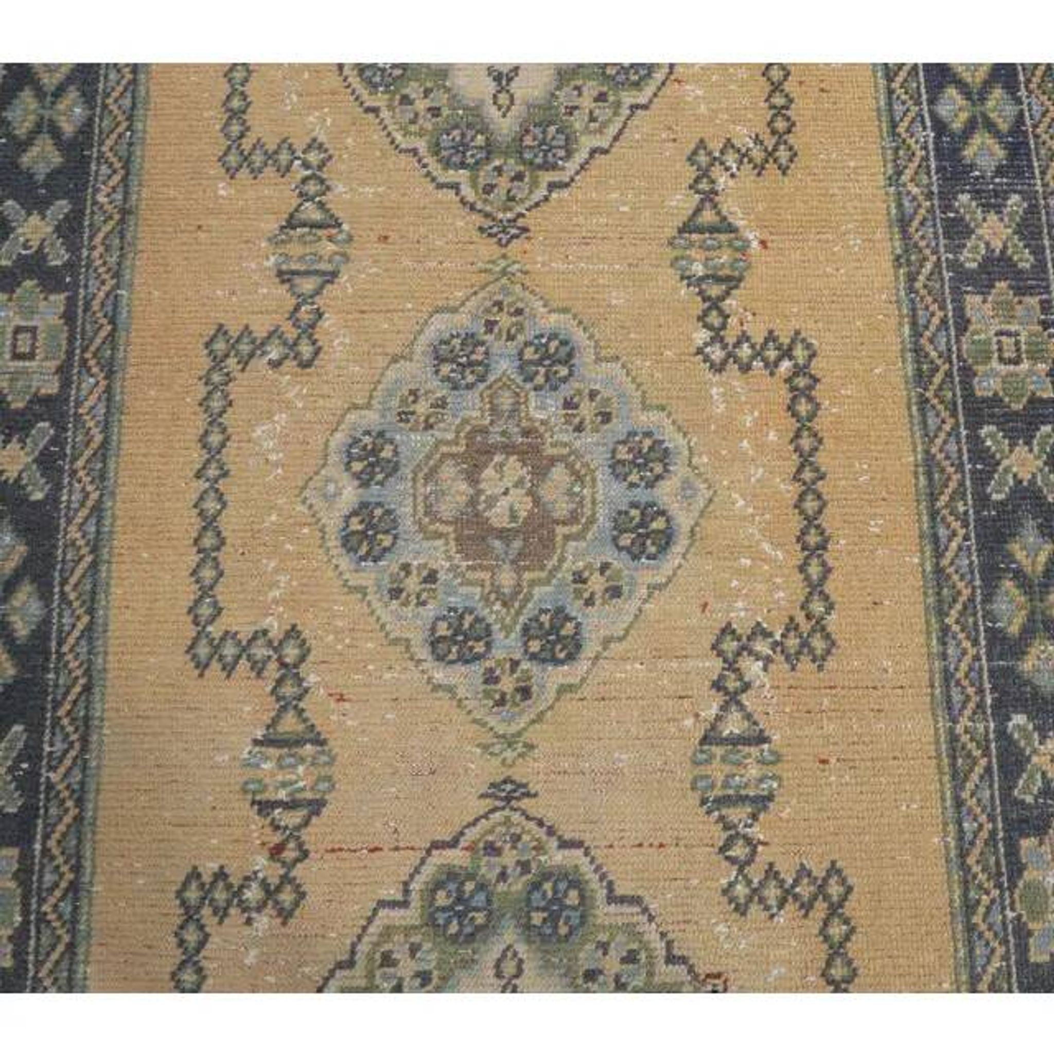 Vintage Turkish Hand-Knotted Runner Rug 133x322