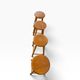 Ensemble de 4 tabourets vintage en bois / tabourets de bar