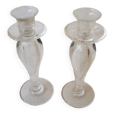 Pair of St Louis crystal candlesticks