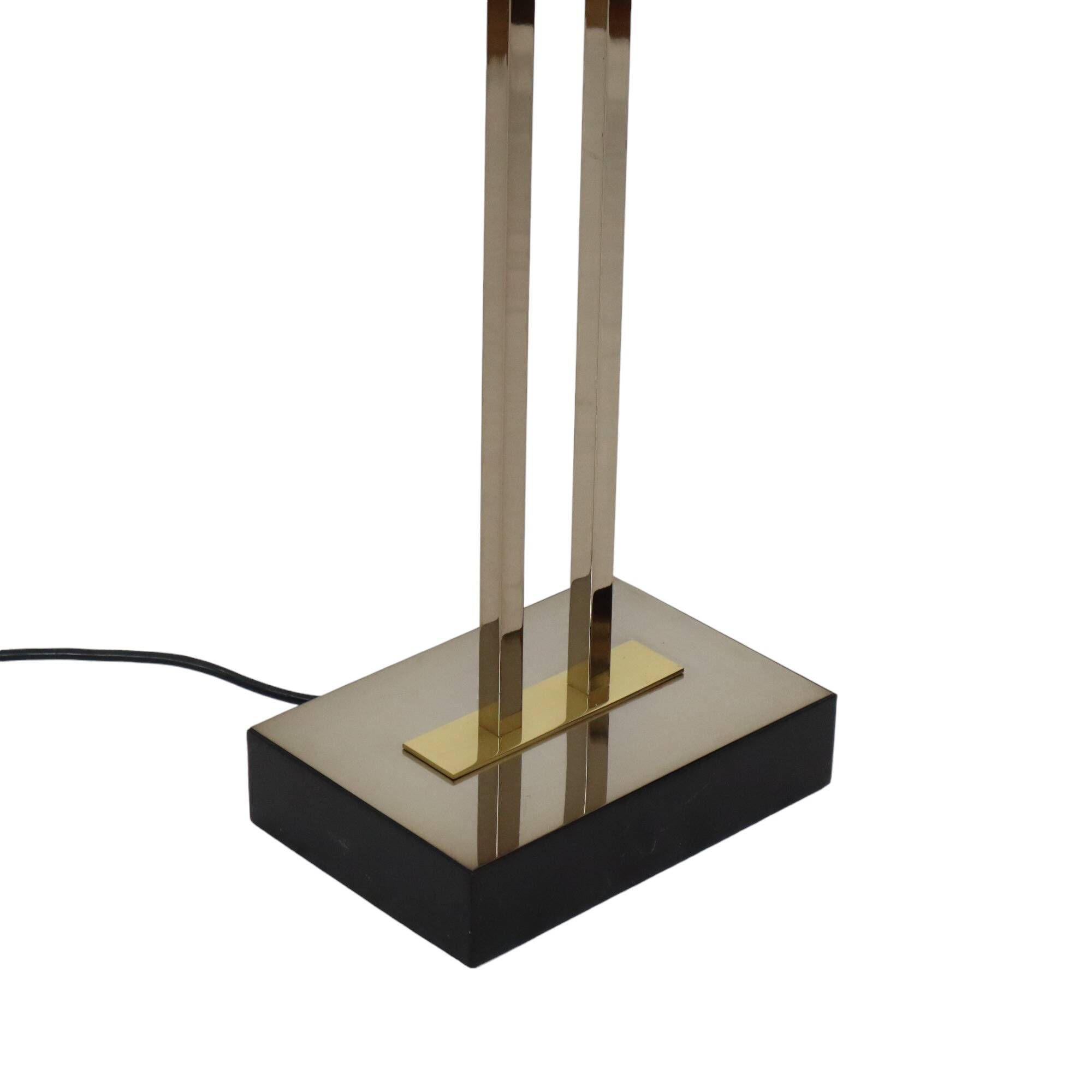 Lampadaire Vintage Deknudt Willy Rizzo Laiton Faisceau Bas Hollywood Regency Années 1970