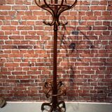 Wooden parrot coat rack