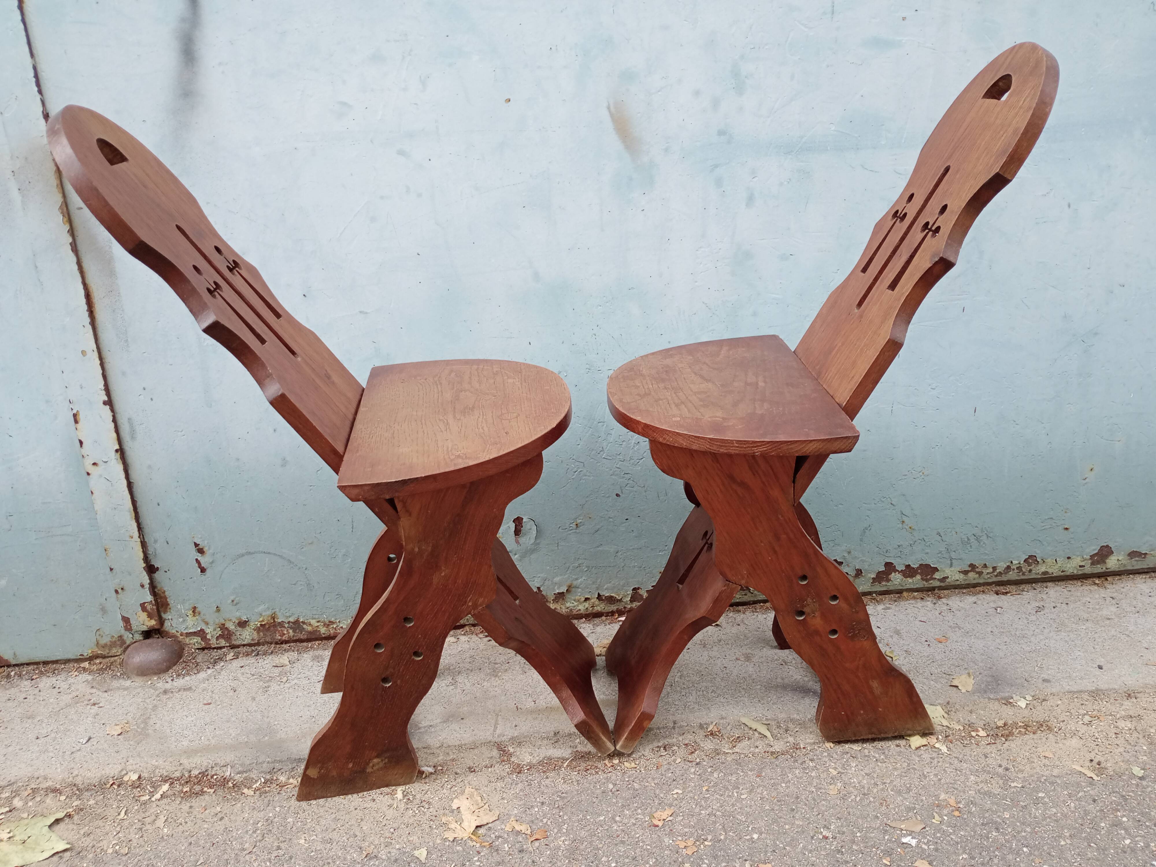 Paire de chaises d'appoint "campagne"