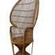 Emmanuelle Vintage Wicker Peacock Lounge Chair