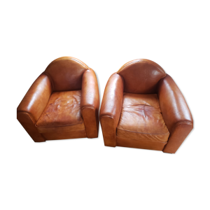 Paire de fauteuils club