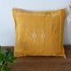 Coussin marocain jaune en soie de cactus