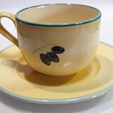 Petit déjeuner Luneville peint main jaune pâle