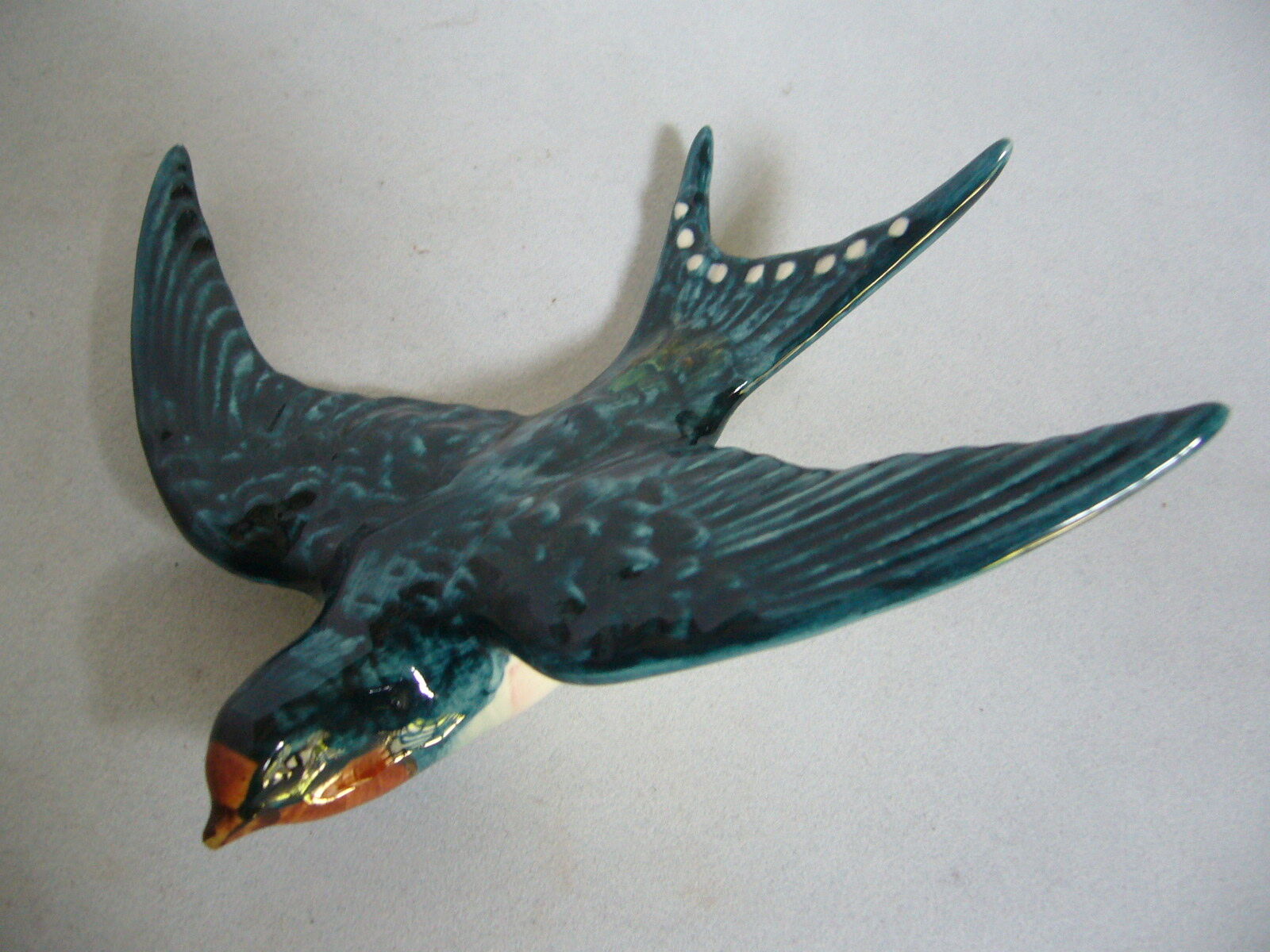 Hirondelle en céramique ancienne vintage