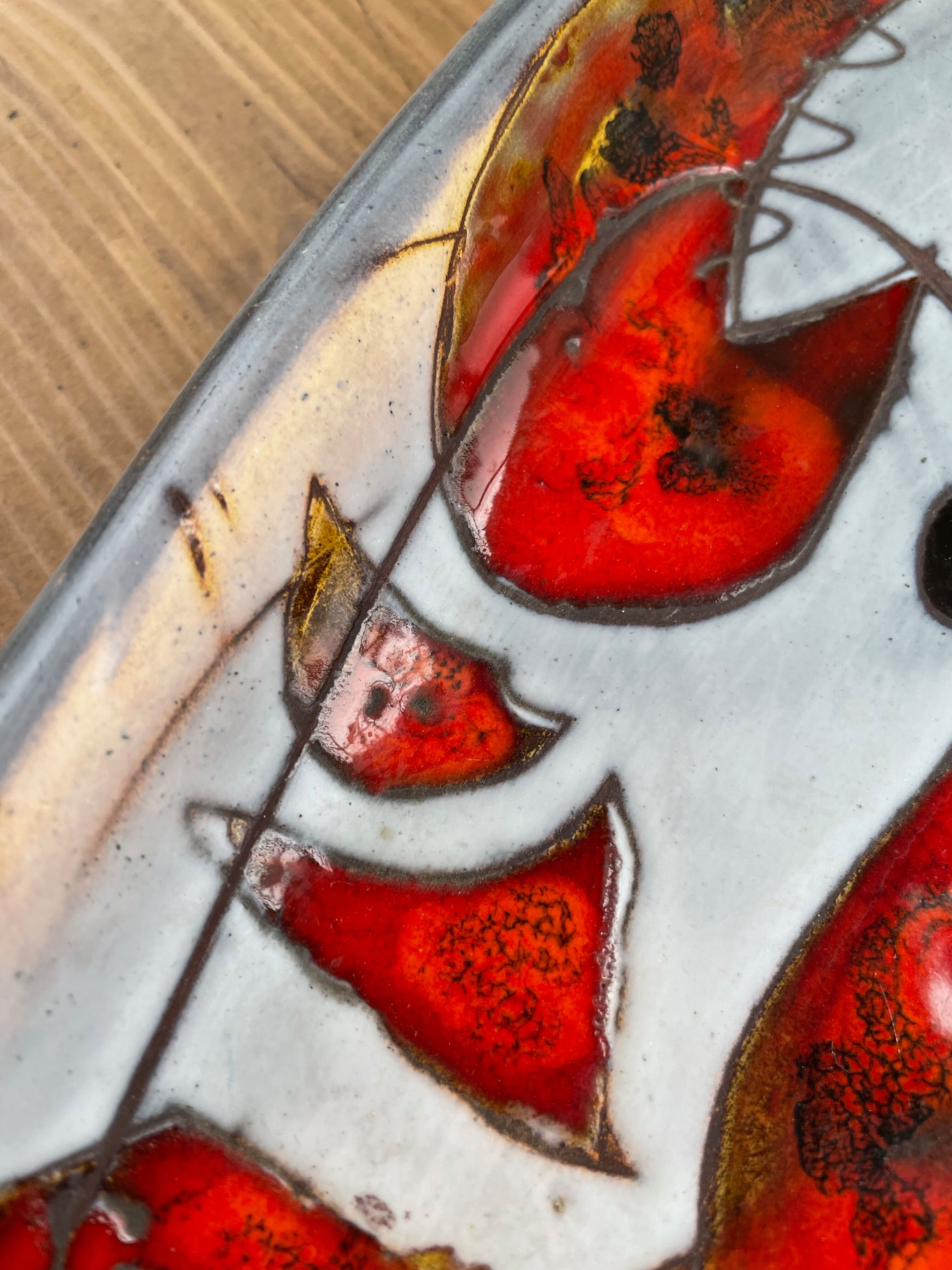 Plat céramique « homard » Vallauris Brunner