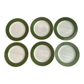 Bernardaud 6 grandes assiettes de présentation en porcelaine de Limoges