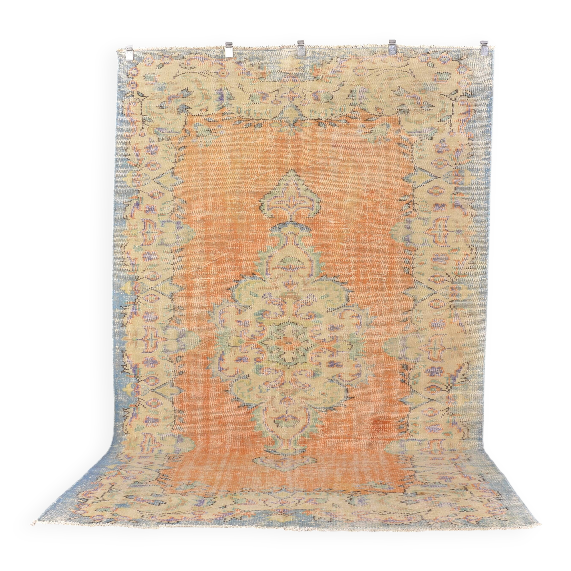 Vintage Oushak Turkish Wool Rug sku2311
