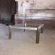 Table laiton et acier brossé 1970
