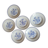 Lot n°2 de 6 assiettes creuses Oeillet de K&G Luneville