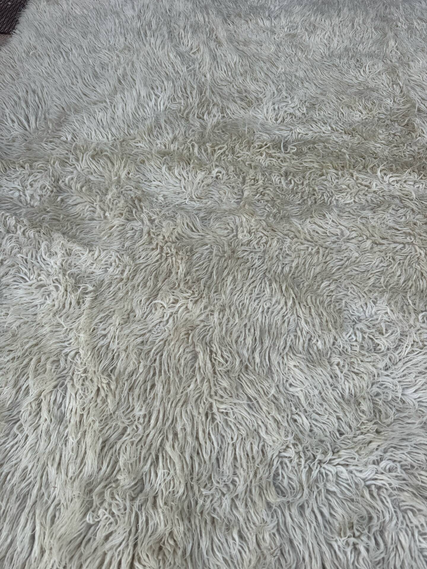 Large Scandinavian Rya rug wool from the 1960s.