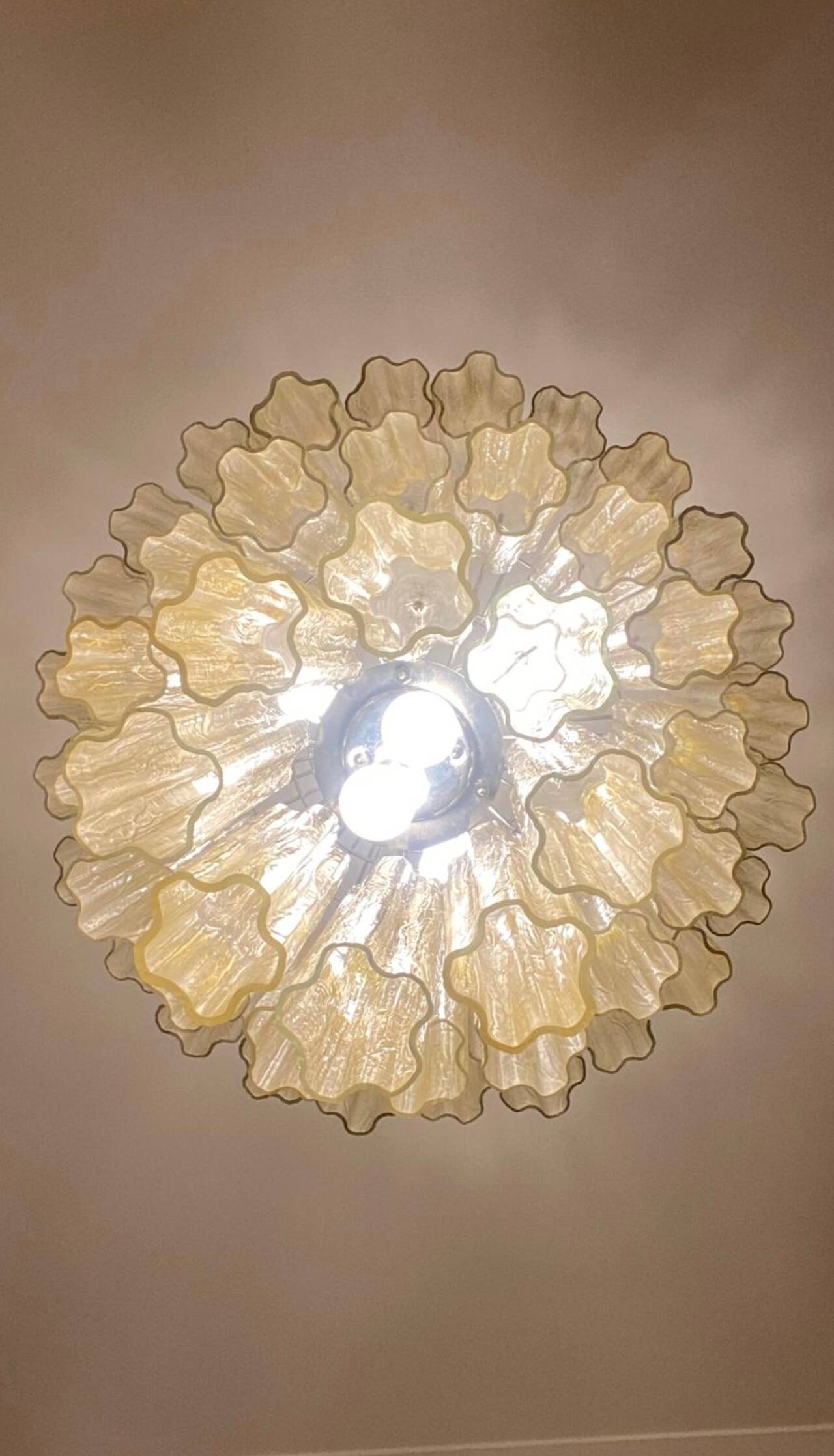 Murano glass ceiling light by Venini 1990