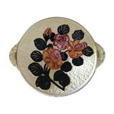 Old plate in ceramic (barbotine pottery) signed vallauris