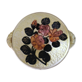 Ancien plat en céramique (poterie barbotine) signé vallauris