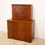 Bar ou buffet art déco, années 1930, tchécoslovaquie