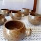 Vintage soup service in pyrite stoneware