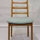 Set of 4 year old Scandinavian chairs restored fabric Edition Lelievre .