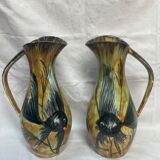 Paire de pichet de bastien le Pemp Quimper 1970
