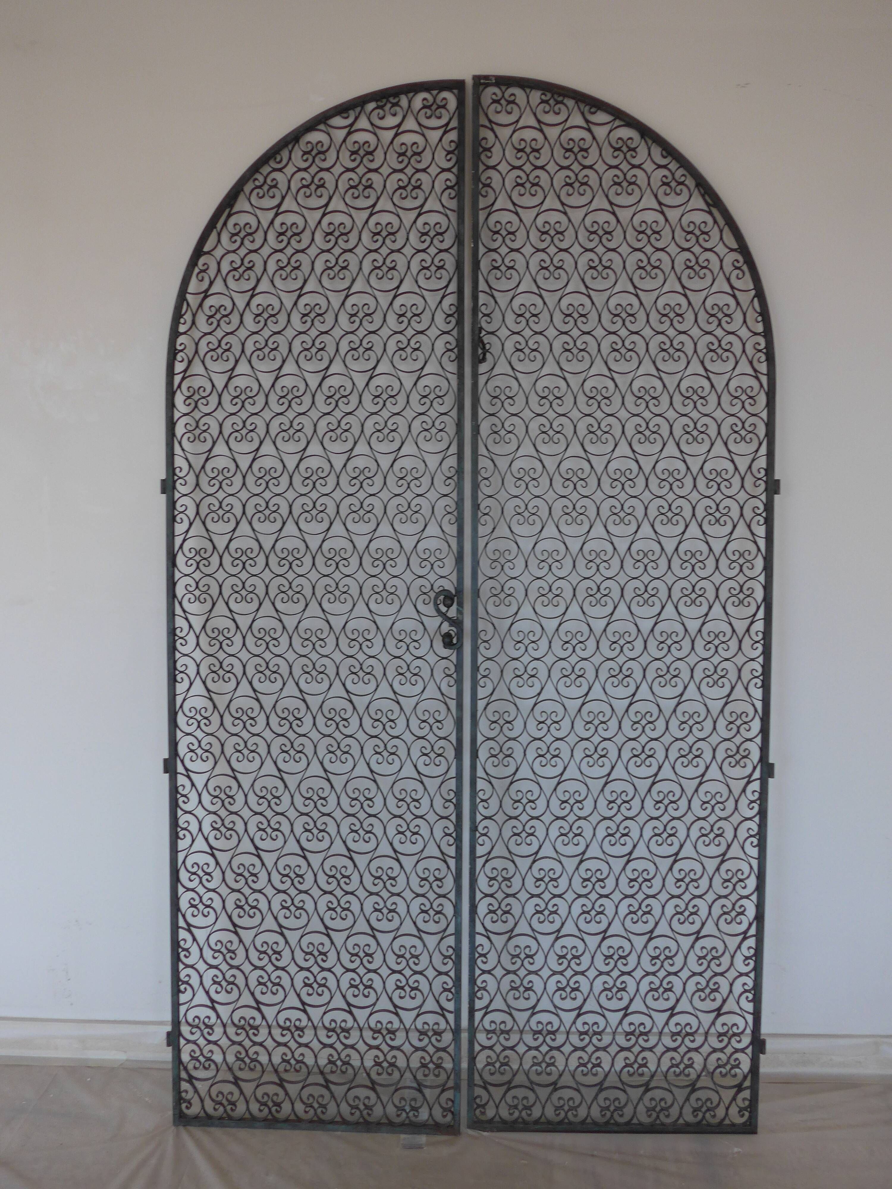 Double wrought iron door