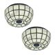 1 Of 2 Mid Century Modern Glass Ceiling Lights From Limburg, Germany, 1970s