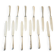 11 silver metal knives