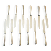 11 silver metal knives