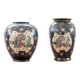 Antique Japanese porcelain vases, Meiji period, 19th century, oriental porcelain art, in