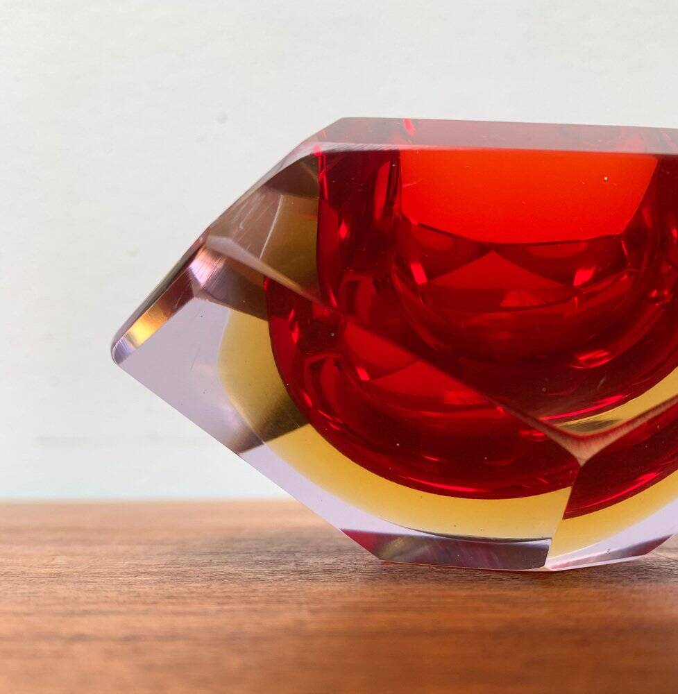 Vintage Italian Sommerso glass candlestick or ashtray