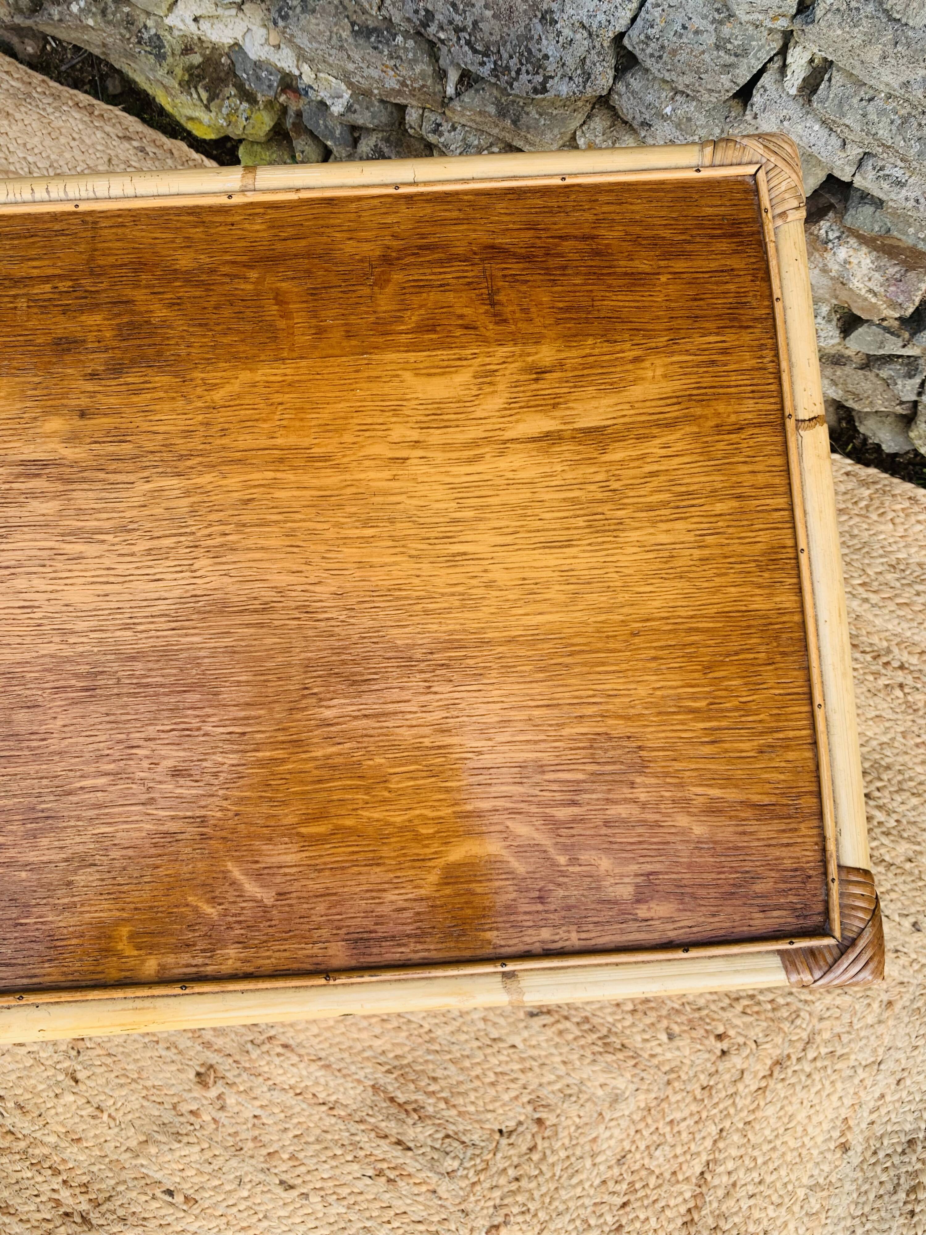 Vintage rattan coffee table
